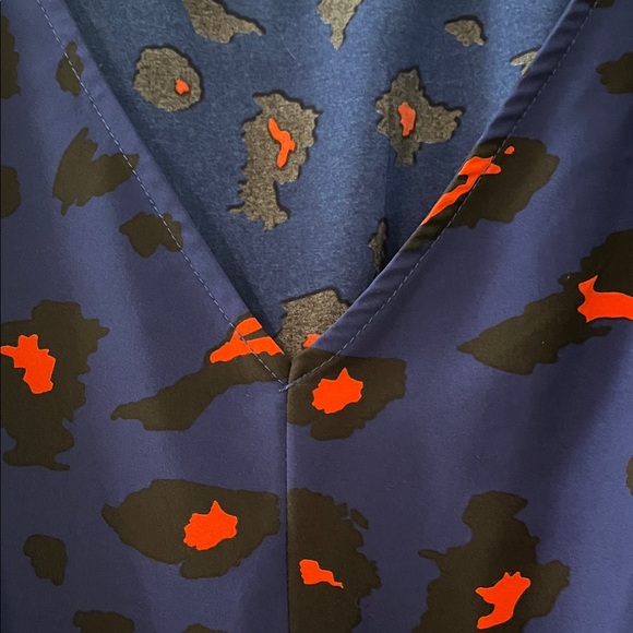 SHEIN Elegant Blue and Red Patterned Dress - Picture 3 of 6